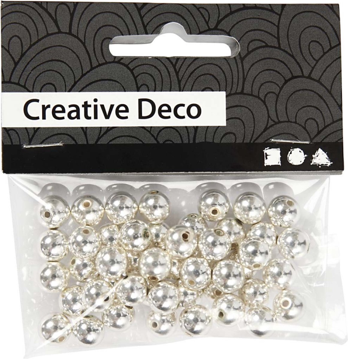 CC Wax Kralen 8 mm Zilver 50 stuks