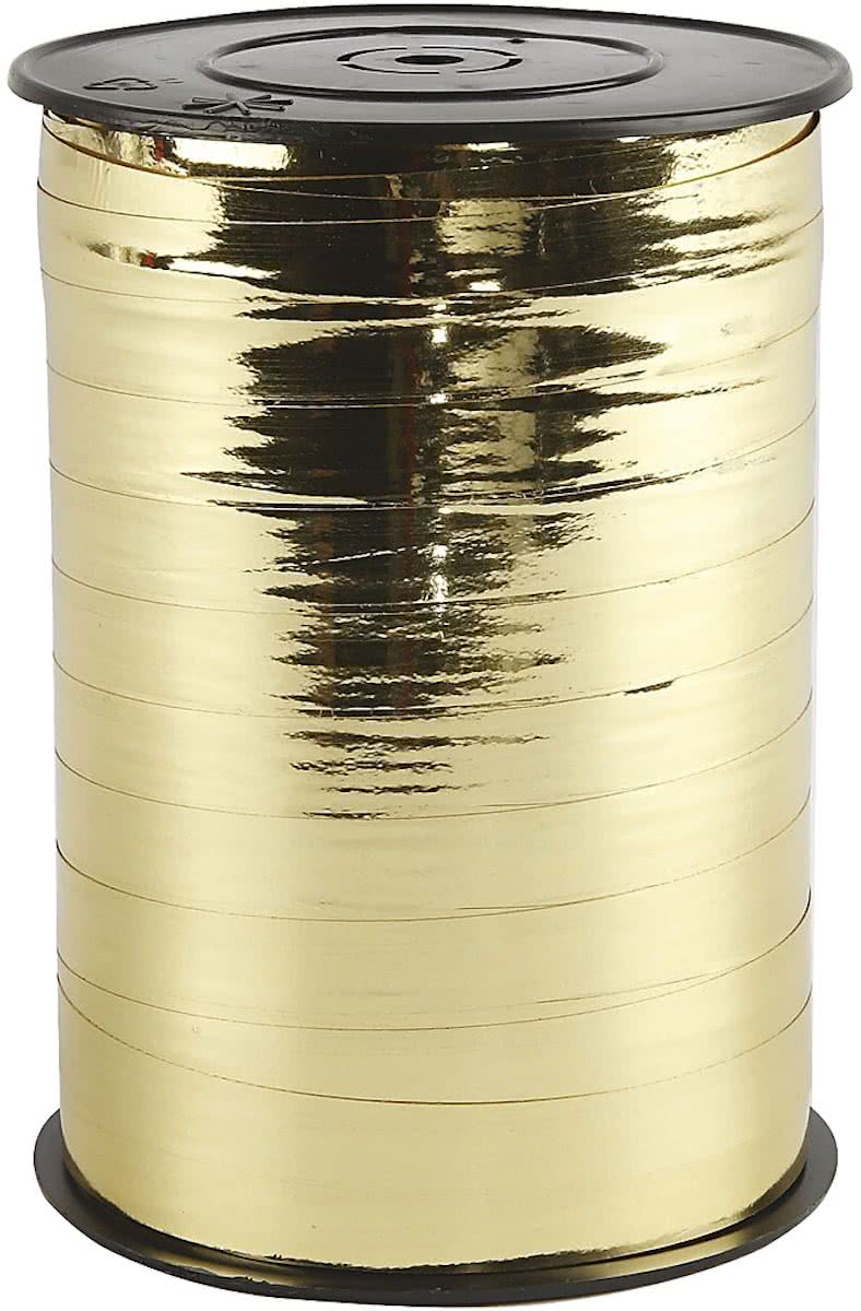 Cadeaulint, b: 10 mm, 250 m, goud metallic
