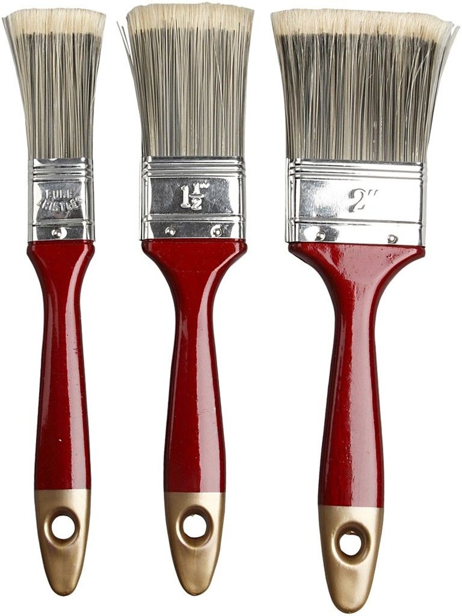 Creativ Company 10244 Plat penseel 3stuk(s) penseel voor algemeen gebruik