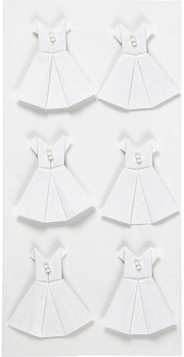 Creativ Company 586044 Kunststof Wit 6stuk(s) sticker