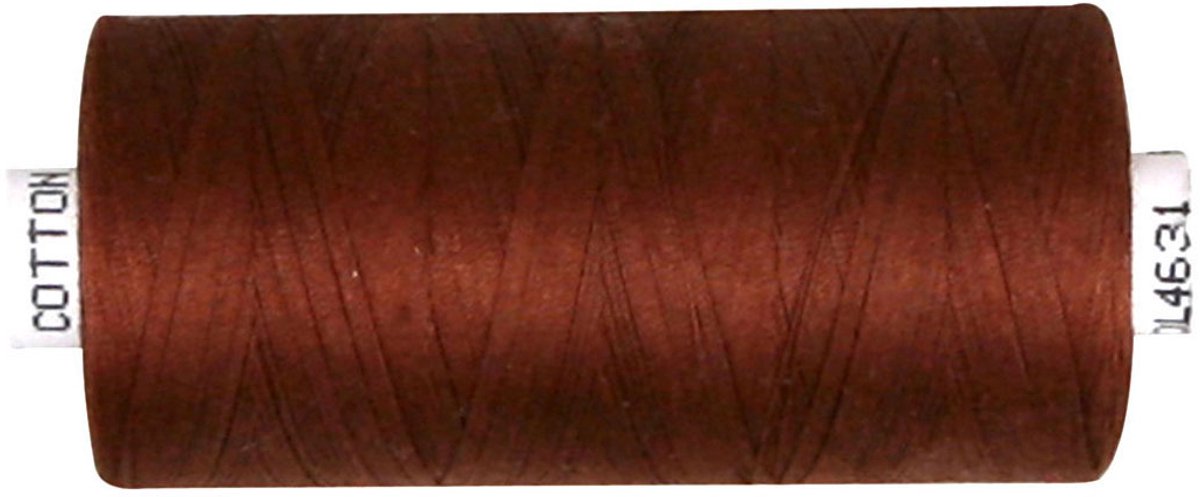 Creativ Company naaigaren bruin 1000m katoen sterk garen.