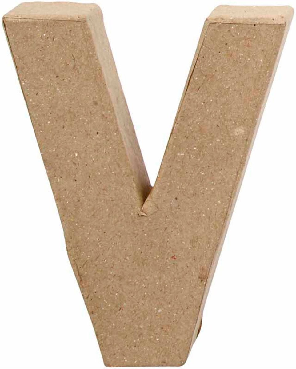 Creative Letter V Papier-mâché 10 Cm