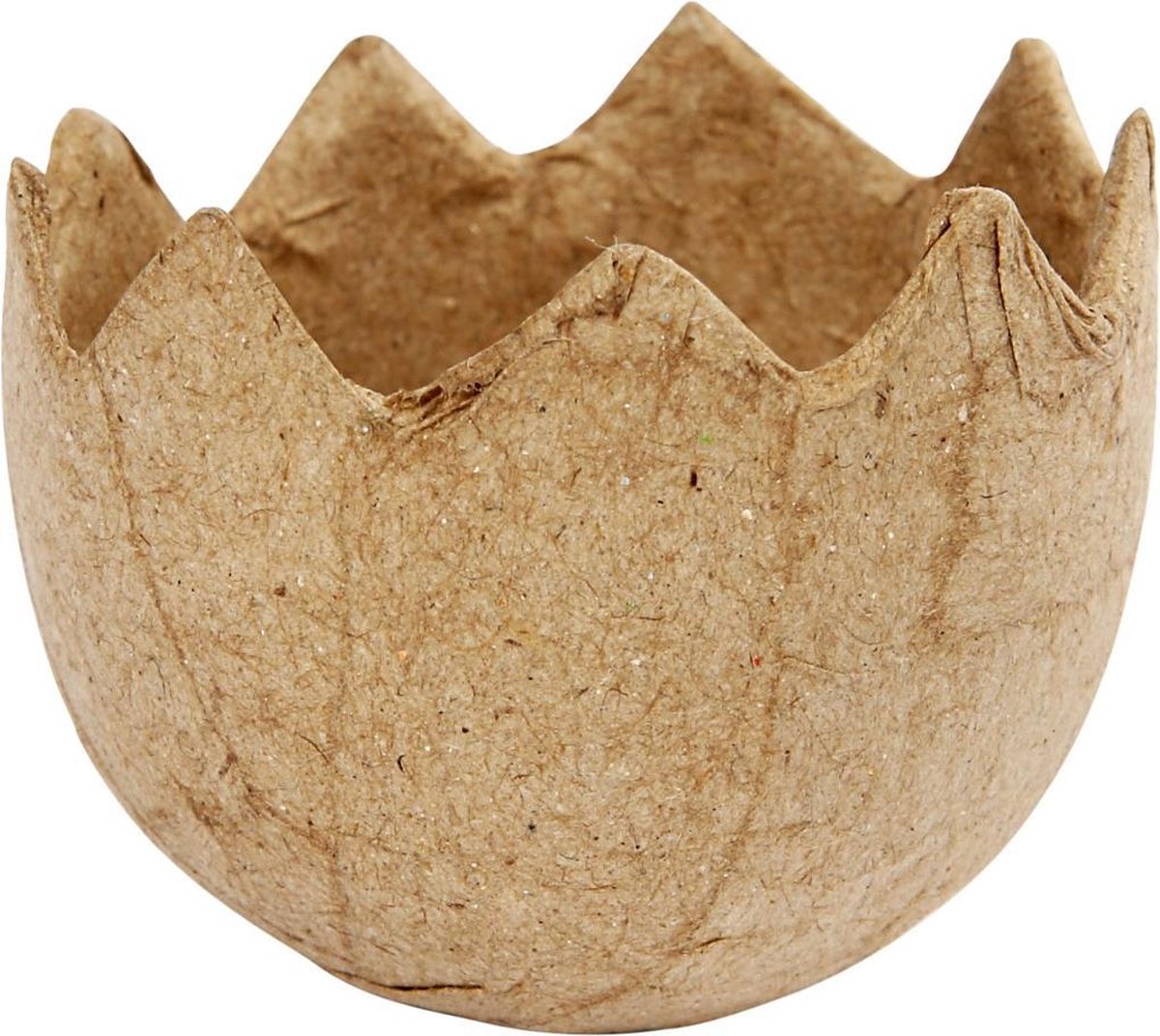 Creotime Eierschaal Papier-maché 5 X 4 Cm Bruin Per Stuk