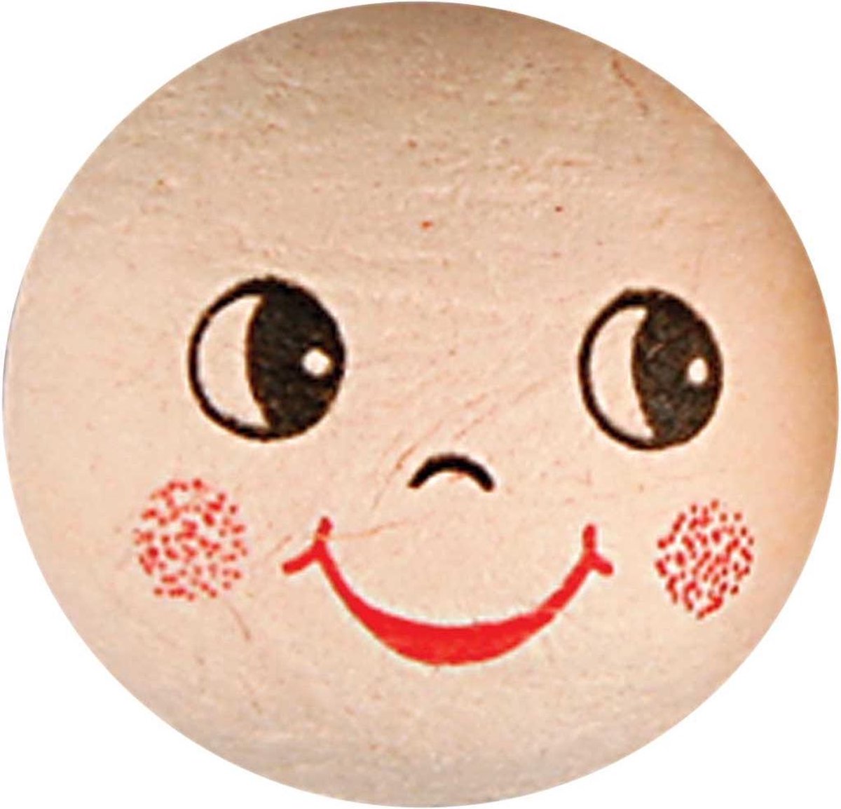 Creotime Katoenbal met gezicht, d: 30 mm, 10stuks