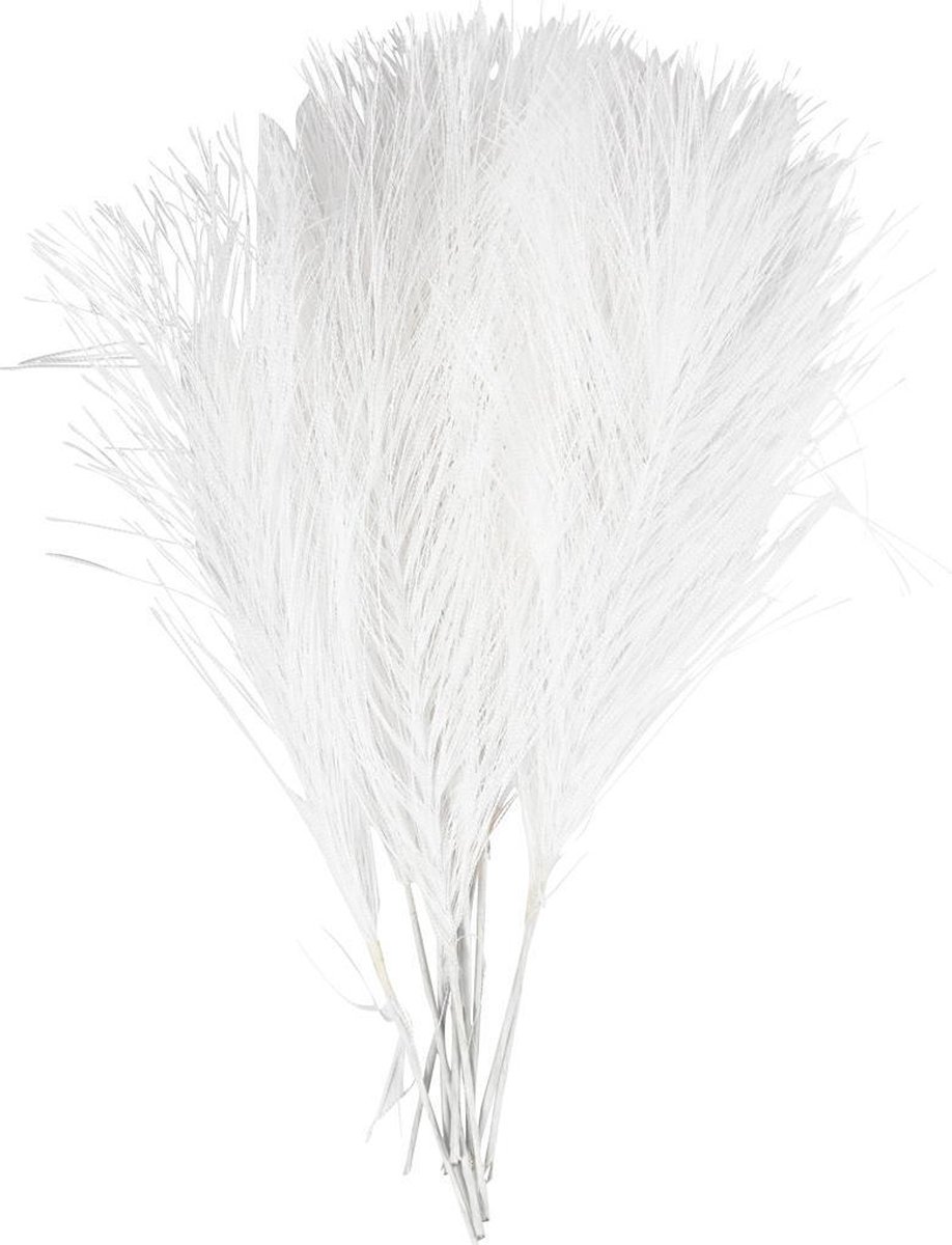 Creotime Kunstveren 15 X 8 Cm Polyester Wit 10 Stuks