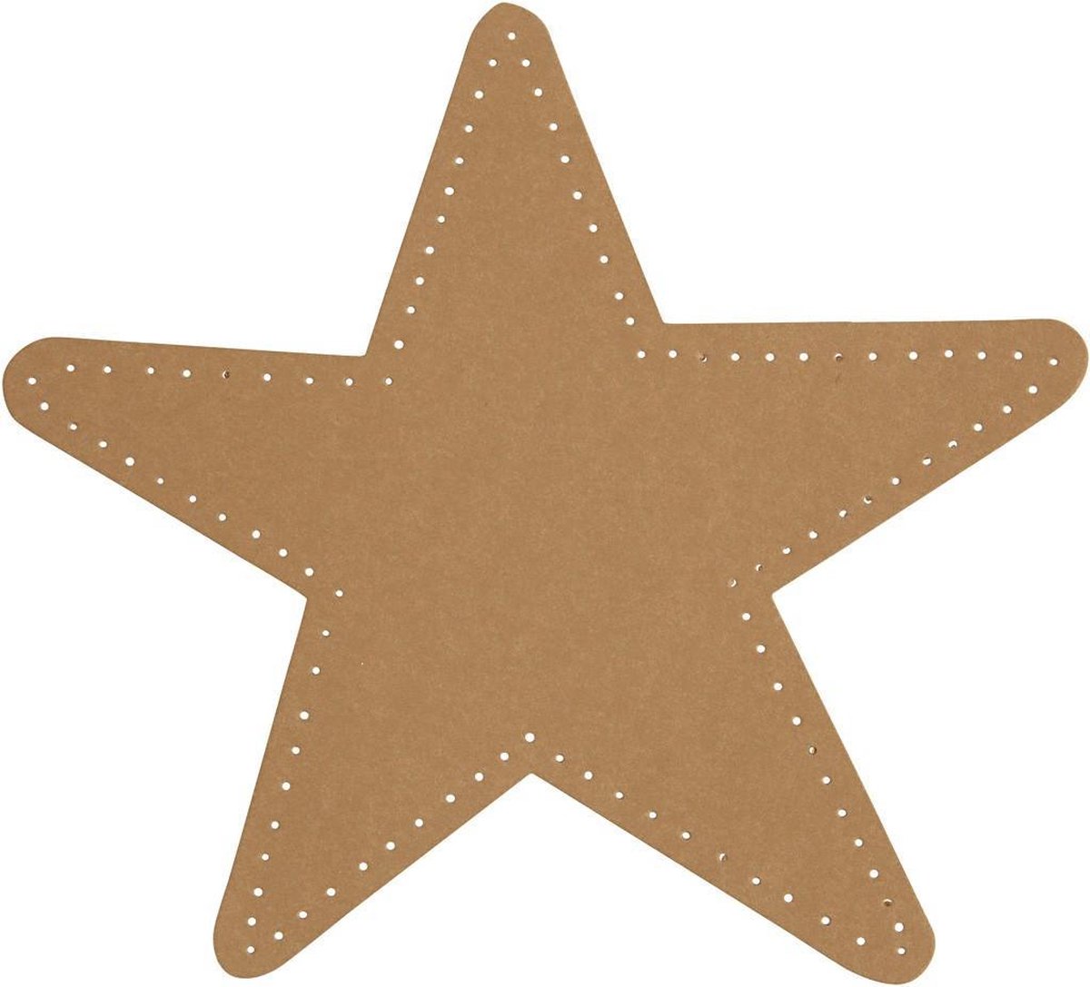 Faux Leather Ster 12x10 cm 4 stuks