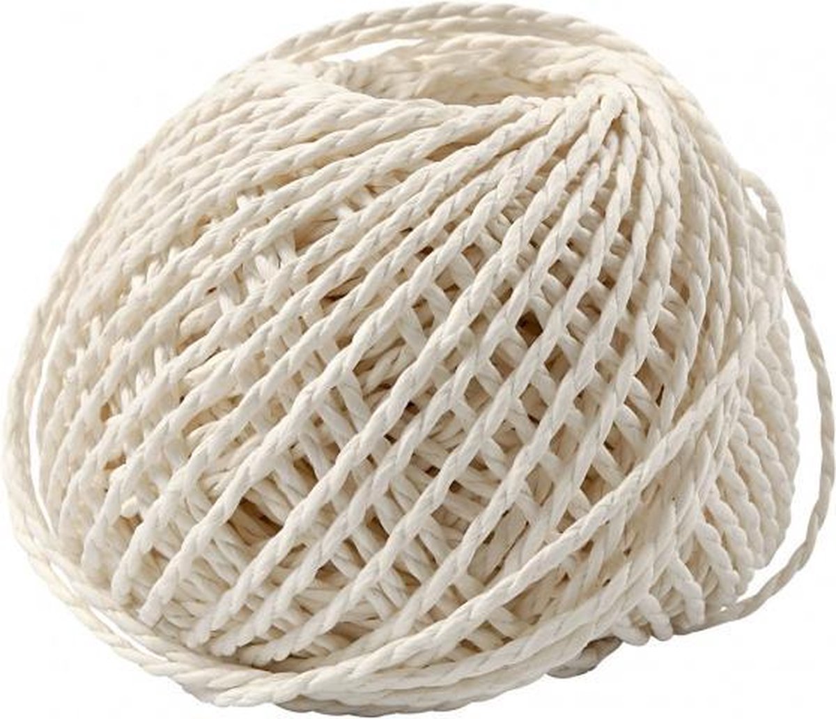 Garen Weaving Paper 3 Mm Wit 40 Meter Per Bol