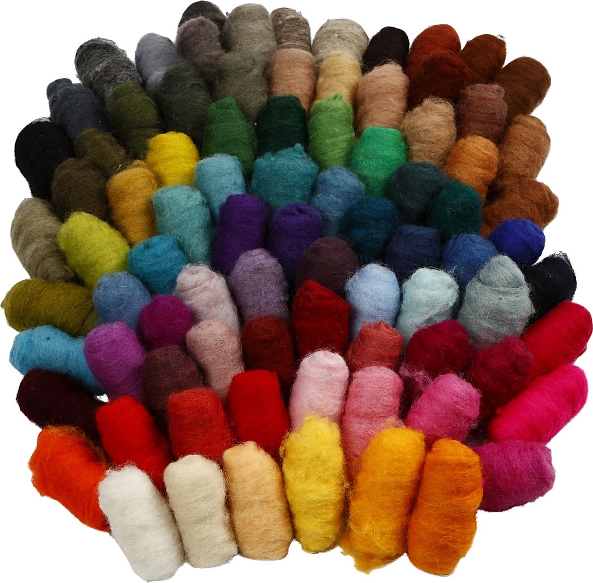 Gekaarde wol, 86x10 gr