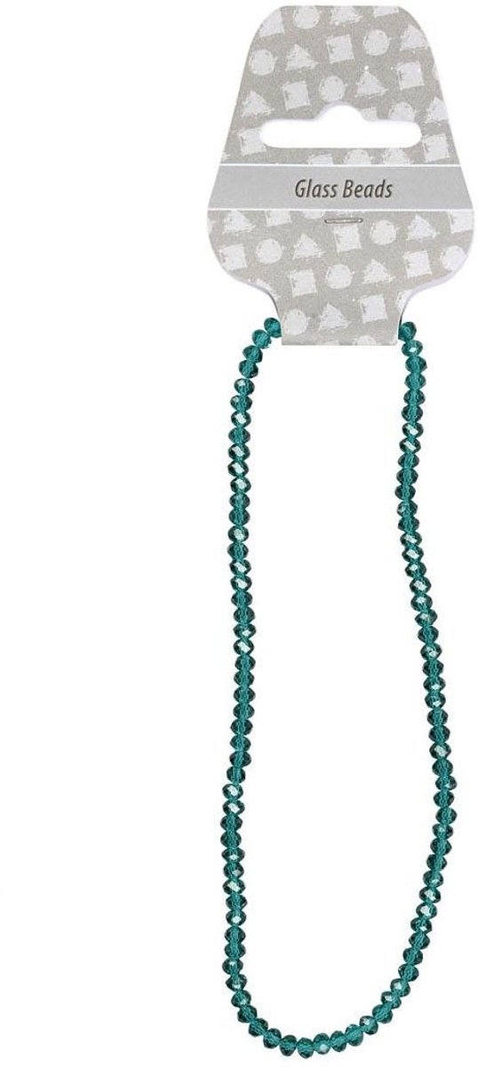 Glas Facet Kralen 3x4 mm Smaragd Groen 100 stuks