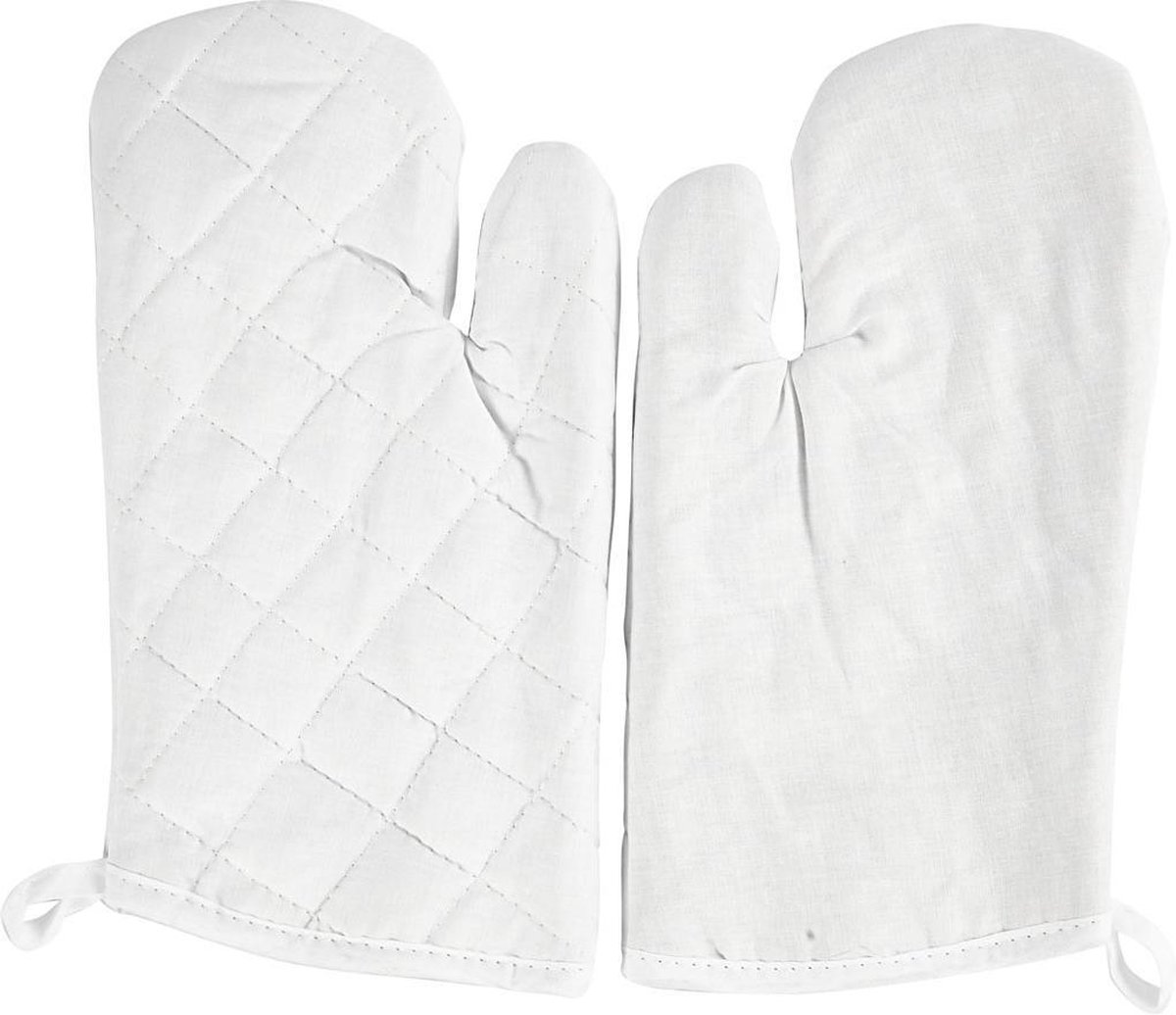 Ovenhandschoen Creotime 18x28cm wit