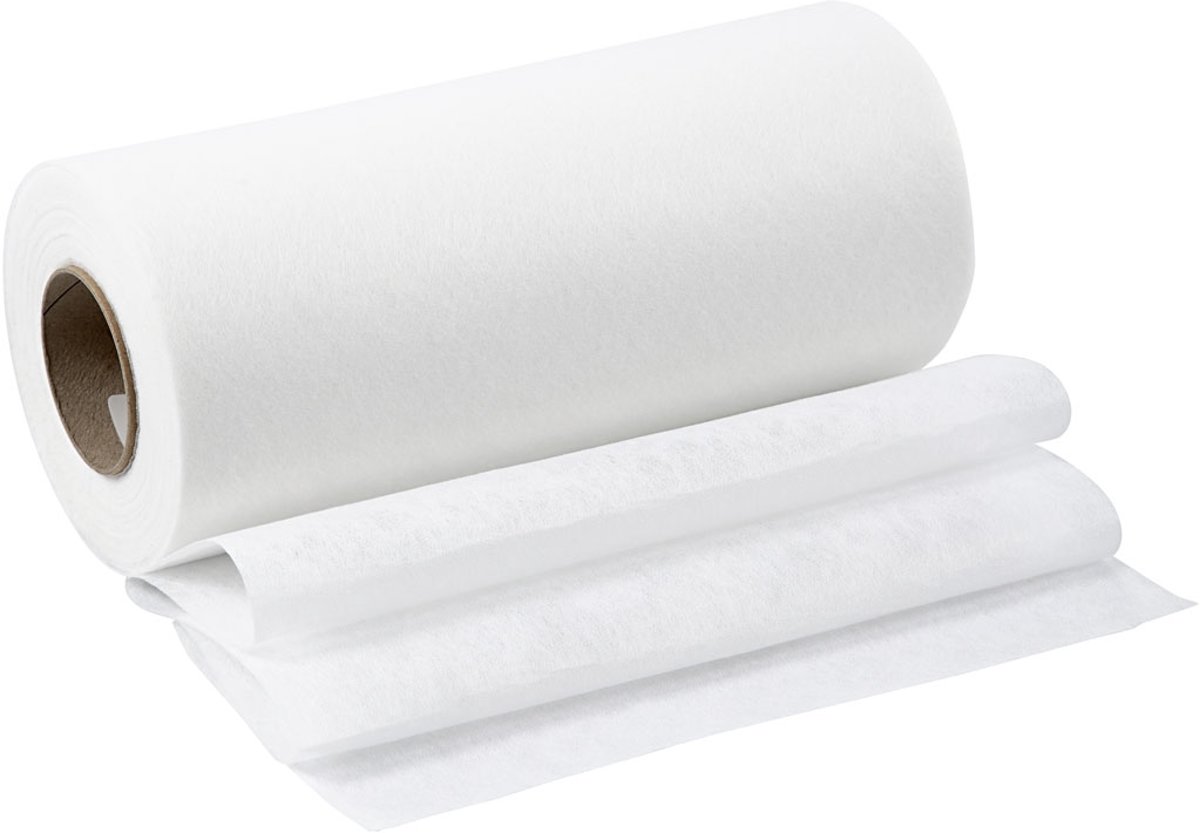 Vlieseline, b: 21 cm, 25 m, dikte 0,7-1