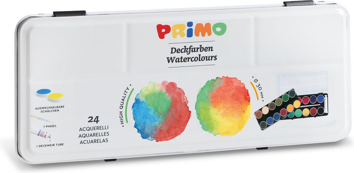 Waterverf - Diverse Kleuren - PRIMO - 2x12 stuks