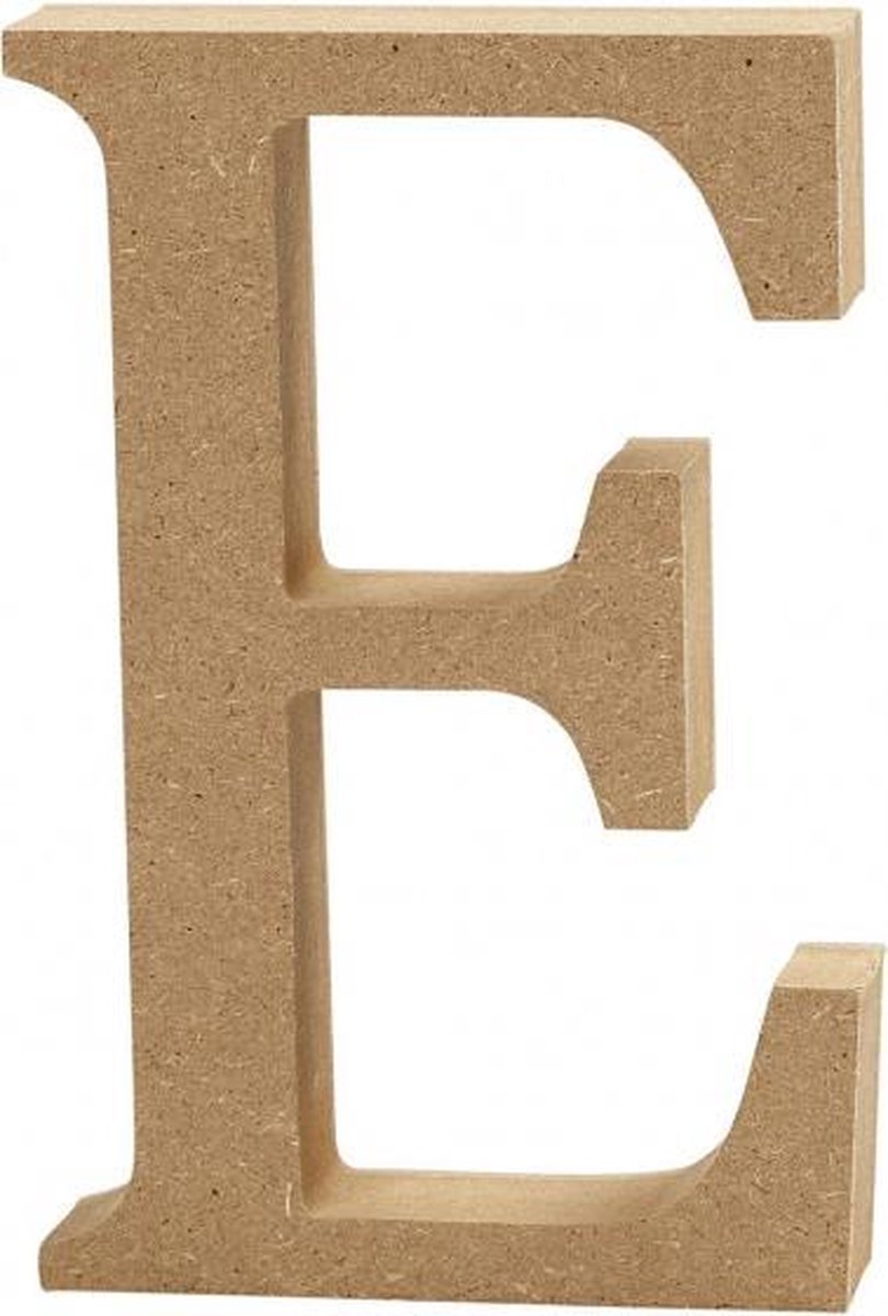 houten letter E 8 cm