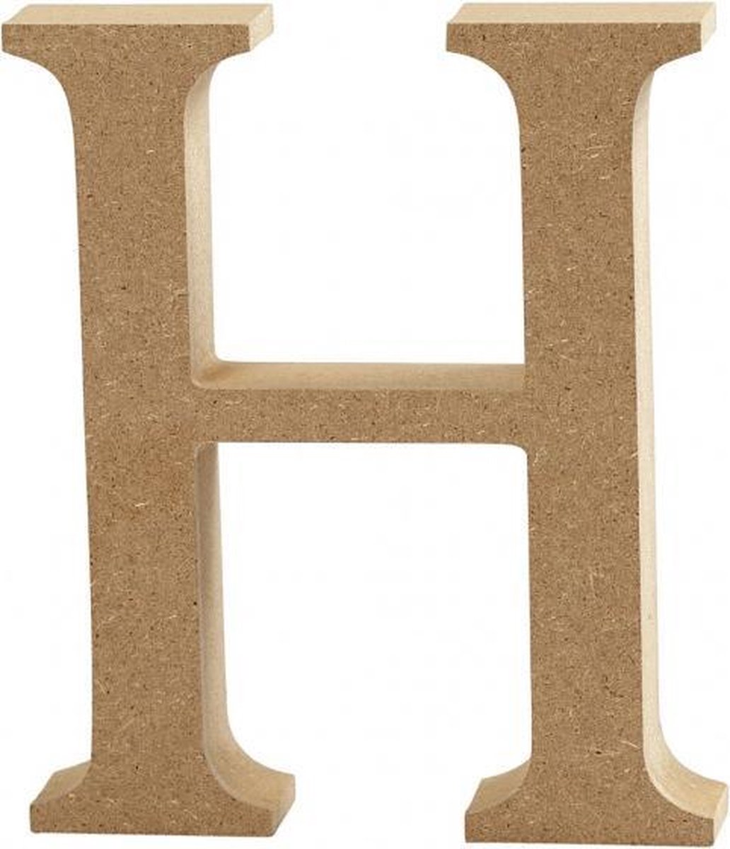 houten letter H 8 cm