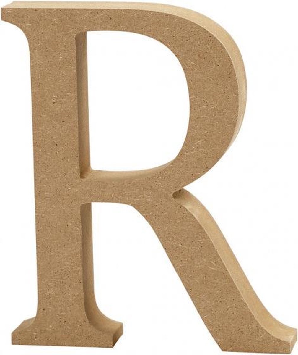houten letter R 8 cm