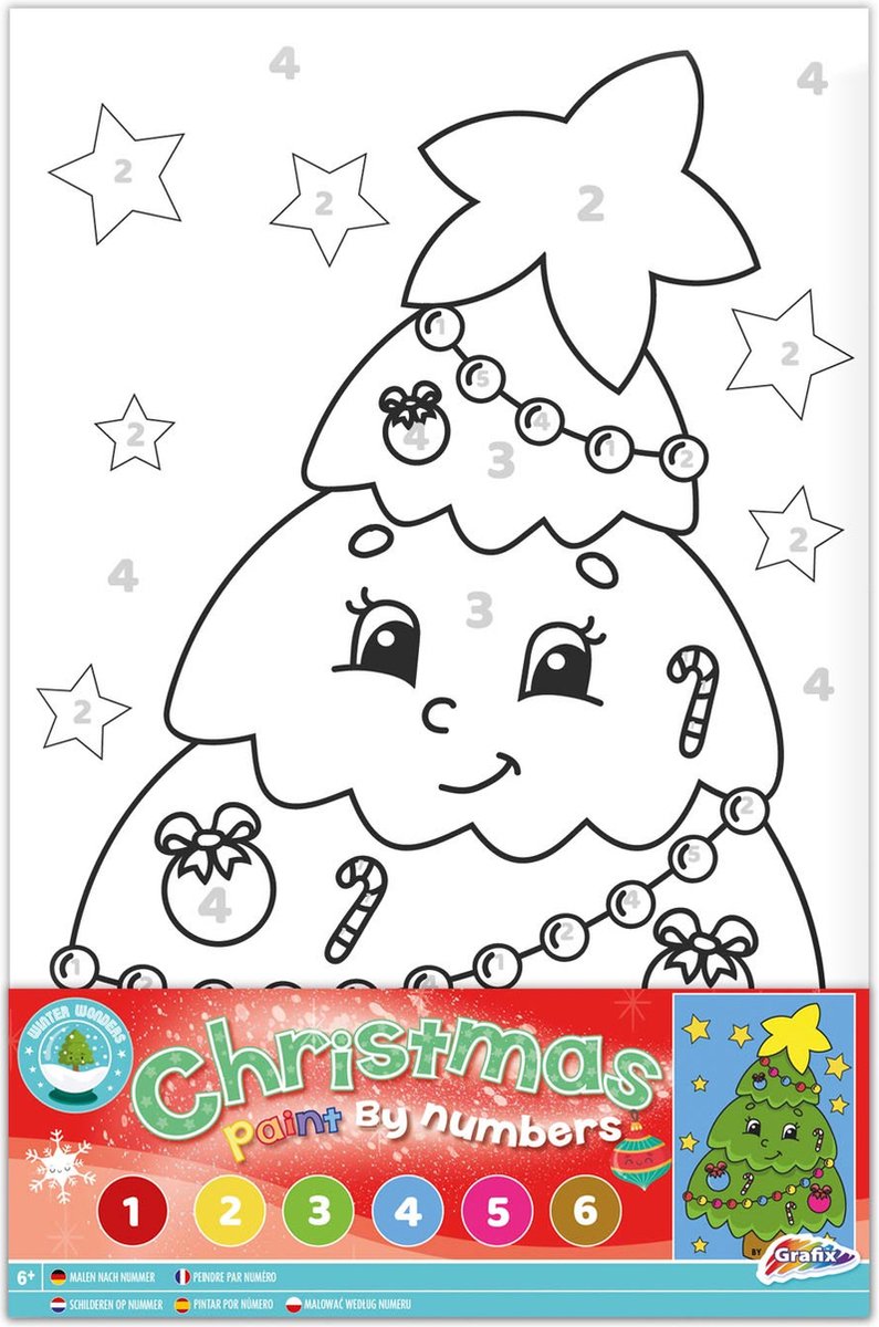 Creative Craft Group XMAS Canvas Schilderen op Nummer Kerstboom