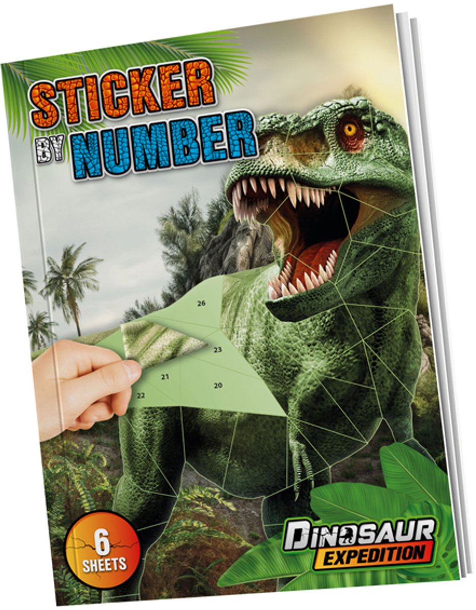 Dino Stickeren op Nummer