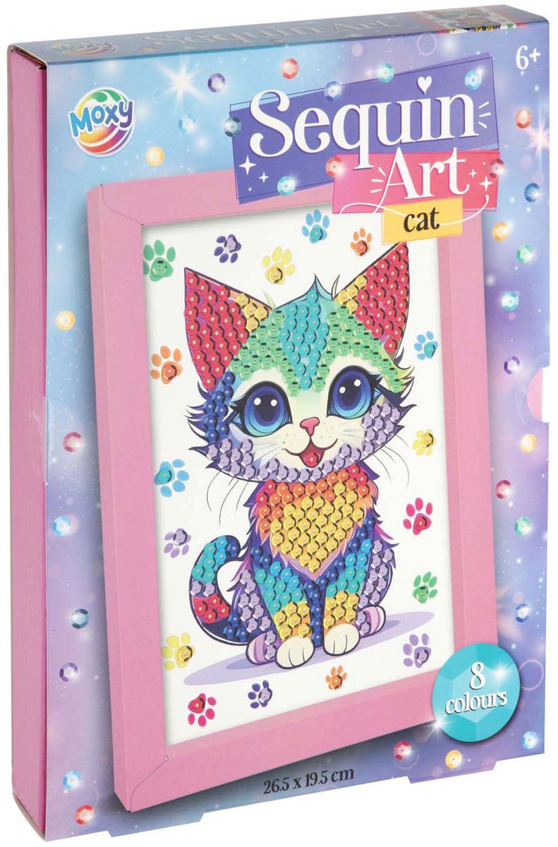 Maak je eigen Dier Pailletten Kunst Knutselset,8 Kleuren