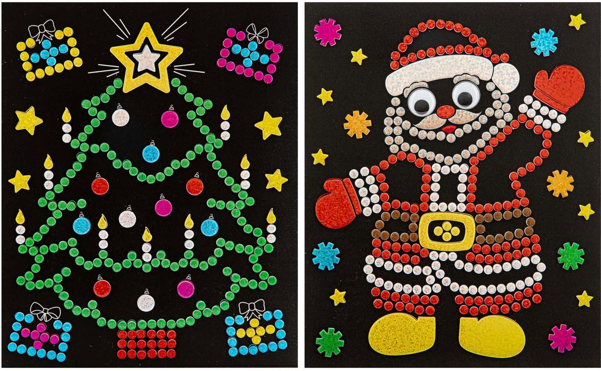 Xmas Holografische Stippen Stickerset
