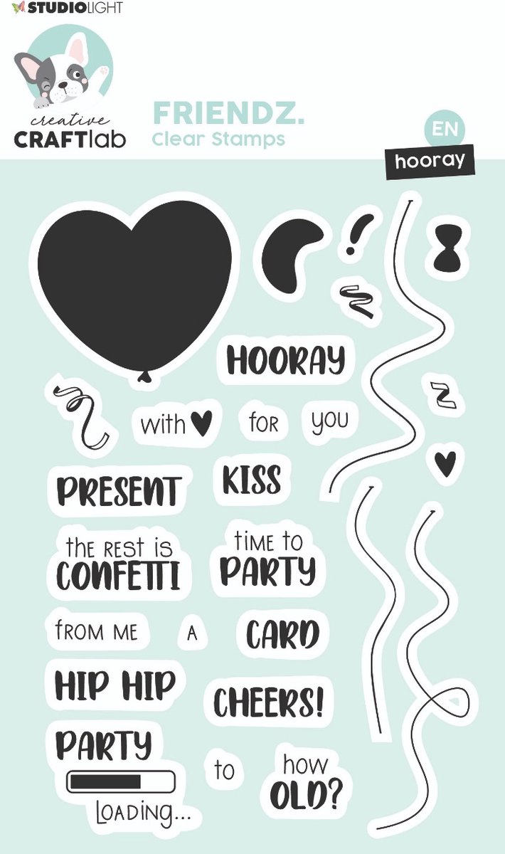 Creative Craftlab Friendz Clear Stempel Engelse Tekst Hoo