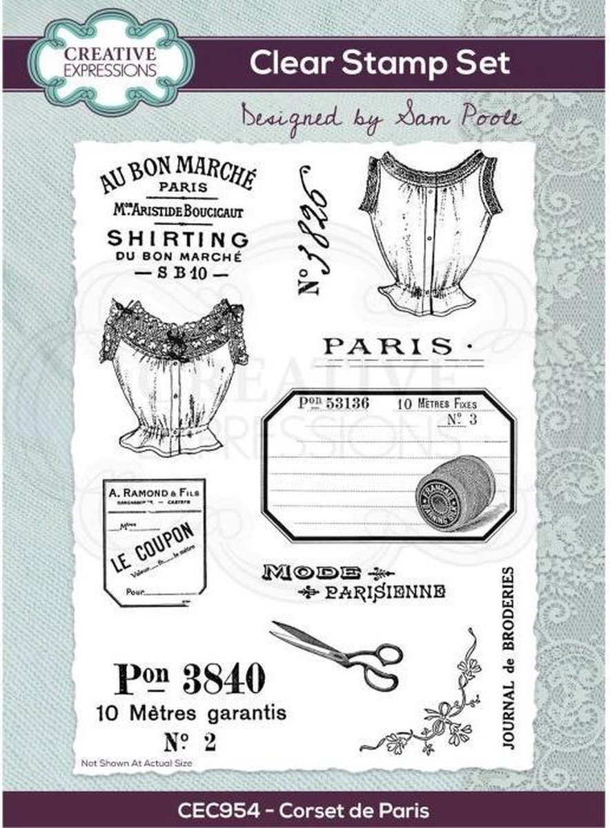 Creative Expressions Clear stamp set Corset de Paris A5 (CEC954)