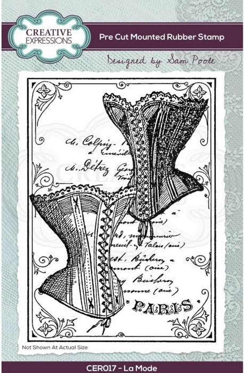 Creative Expressions Pre cut rubber stamp La Mode A6 (CER017)