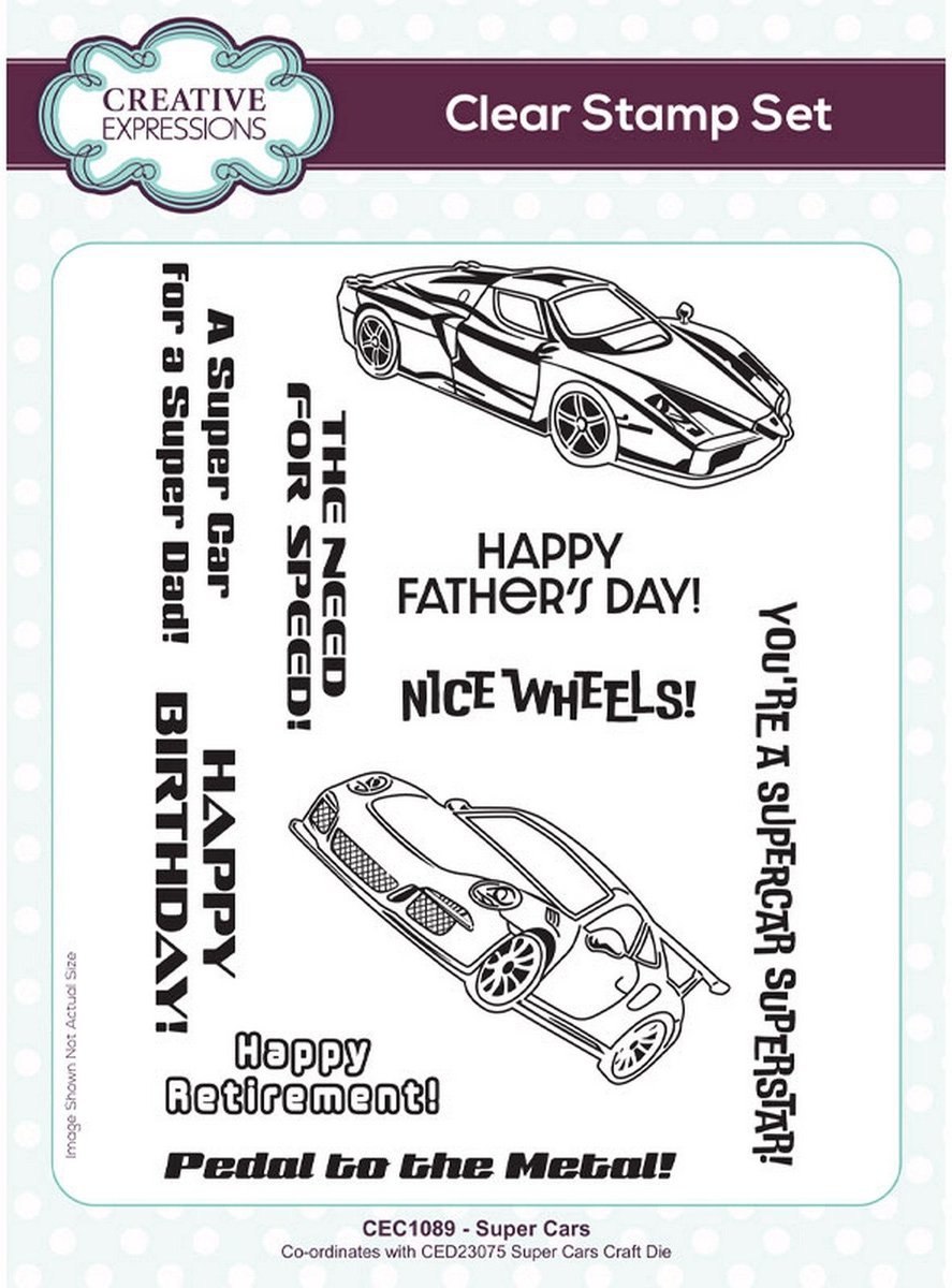 Creative Expressions • Clear Stamp Set Super Cars