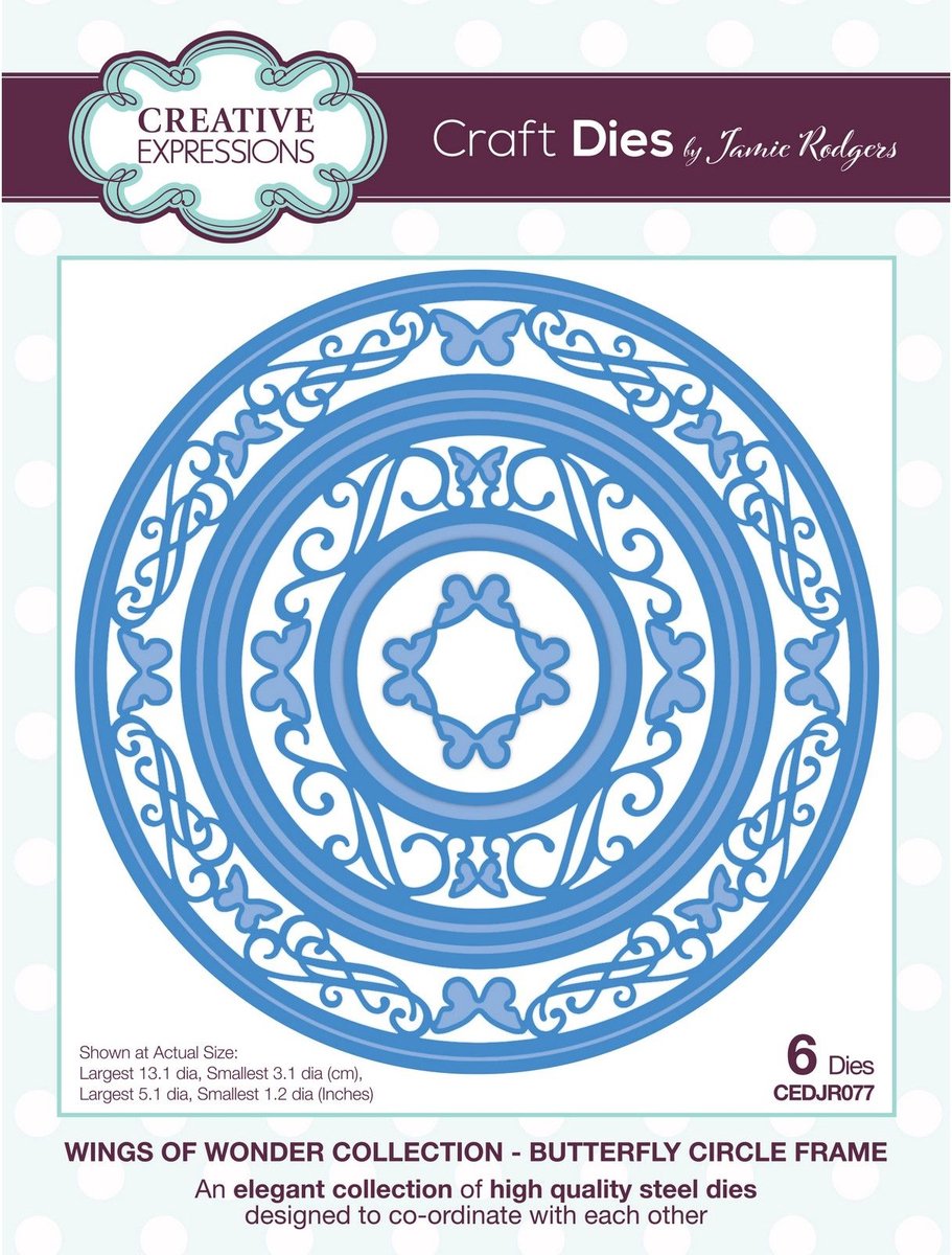 Creative Expressions • Snijmal Butterfly Circle Frame