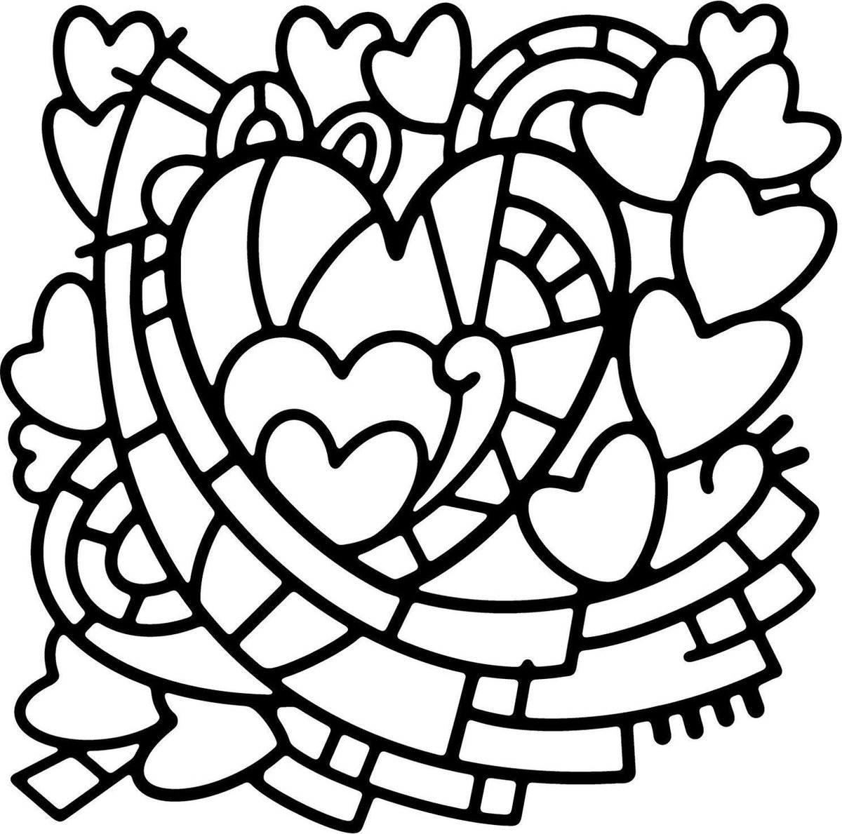 Woodware Sjabloon - Hart - 13,97x13,97 cm