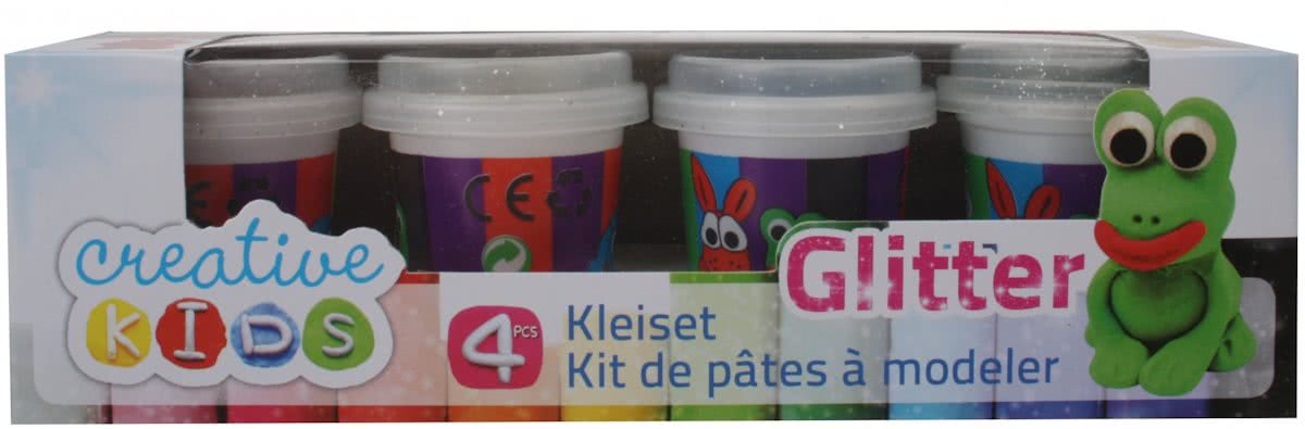 Creative Kids Klei Set Glitter 4-delig 55 Gram
