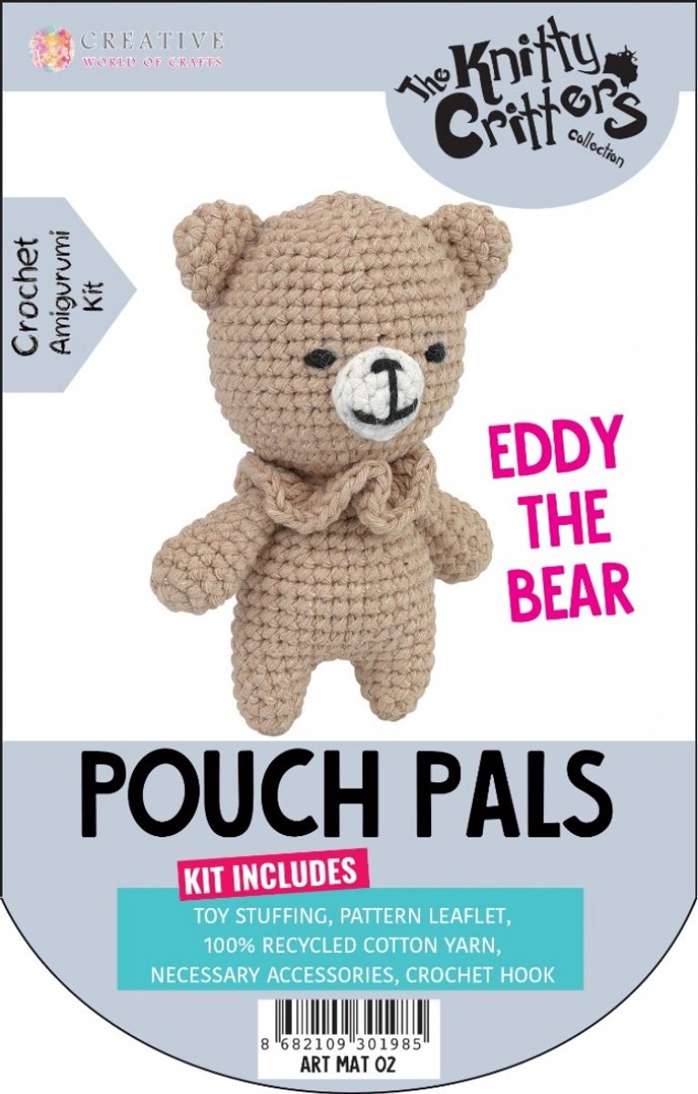 Pouch Pals haakpakket - Eddy The Bear