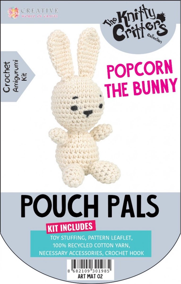 Pouch Pals haakpakket - Popcorn The Bunny
