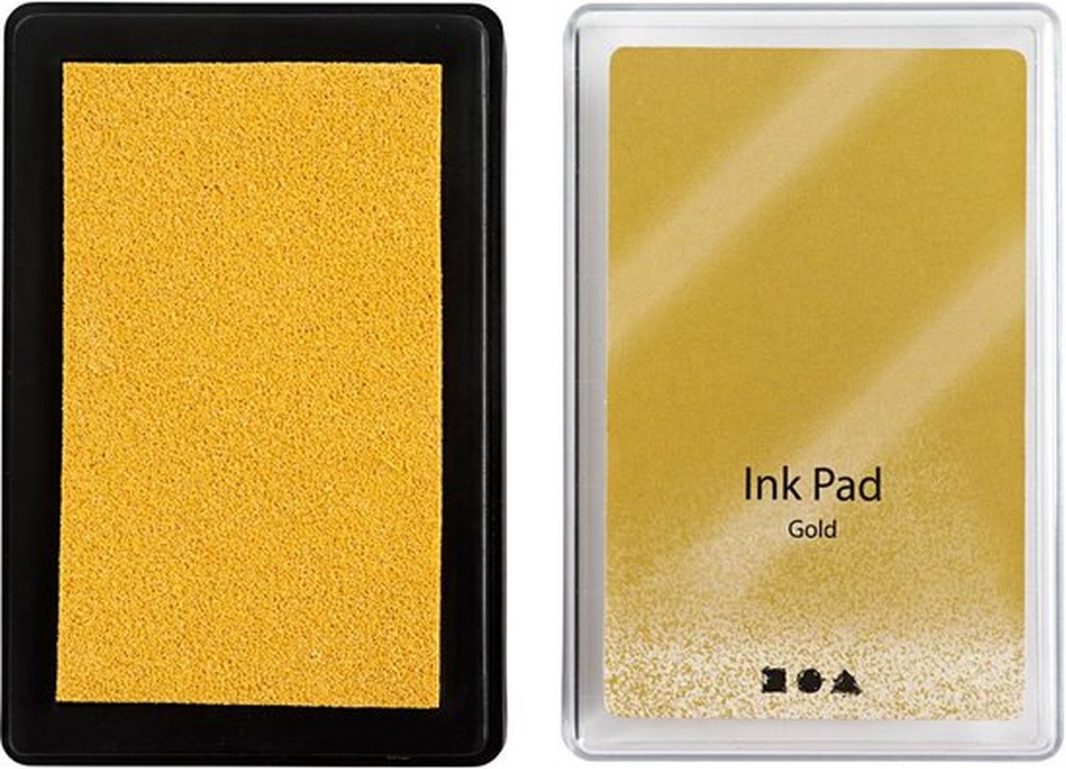 Stempelinkt, goud, H: 2 cm, afm 9x6 cm, 1 stuk