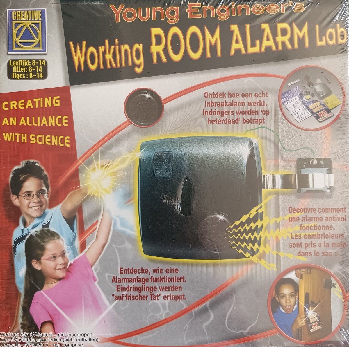 Vintage Fun Young Engineers Working Room Lab Bouw je eigen kameralarm