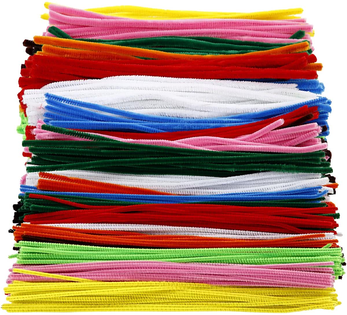 Chenille draad, dikte 4+6+9 mm, kleuren assorti, 700 assorti