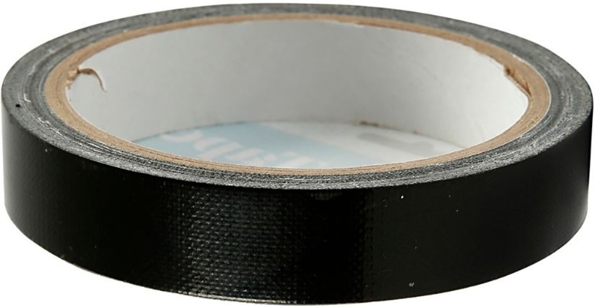   Canvastape 25 Meter X 19 Mm Zwart