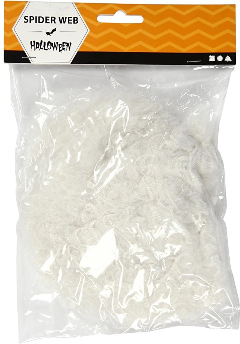 Creotime Decoratieweb 21 X 15 X 4 Cm 20 Gram Wit