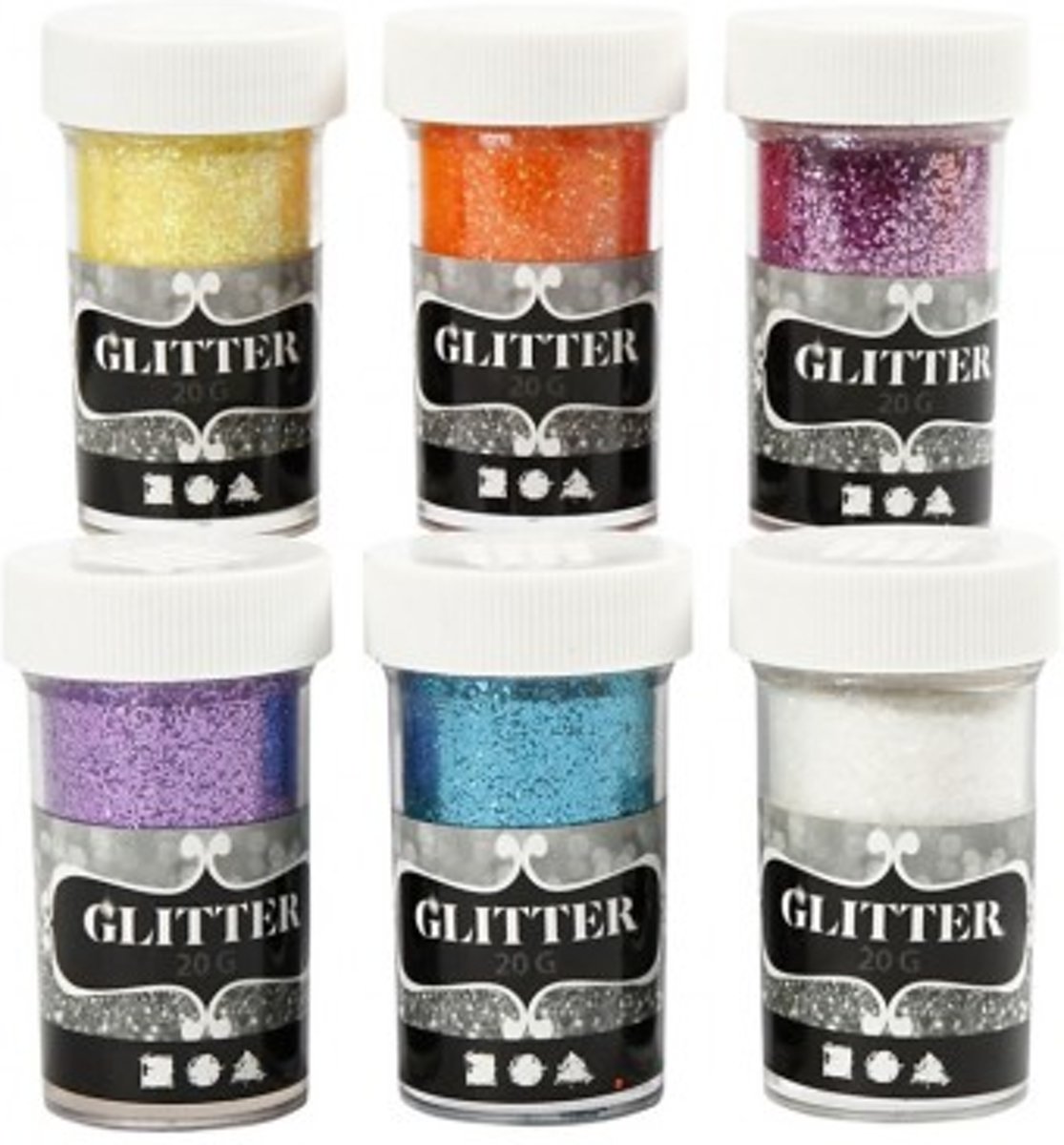 Creotime Glitter - 6 kleuren set