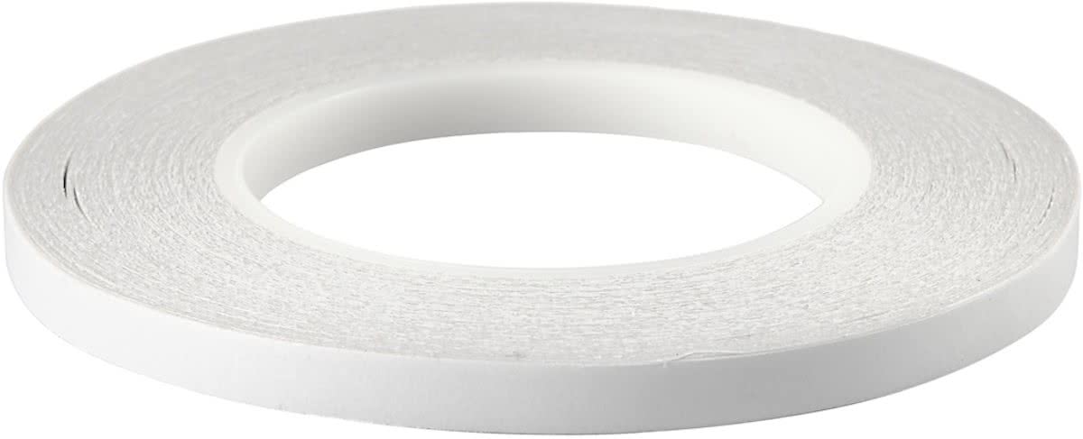 Dubbelzijdig klevend tape, b: 9 mm, 6x50 m