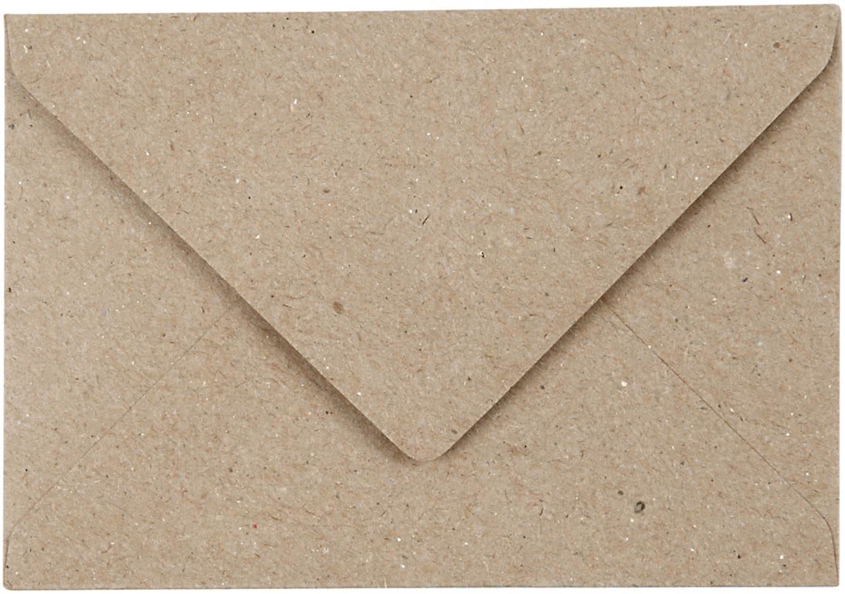 Gerecyclede  pen, C7 7,8x11,5 cm, naturel, 50 stuks