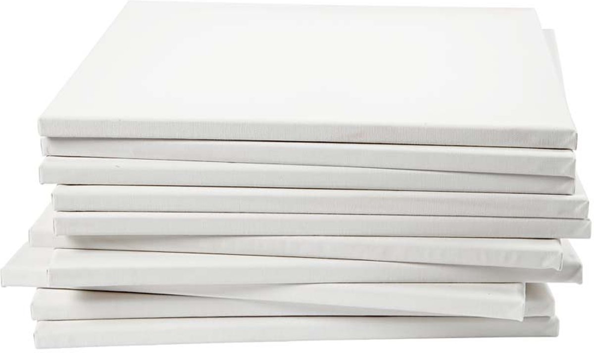 Gespannen canvas, afm 40x40 cm, 280 gr, 40 stuks