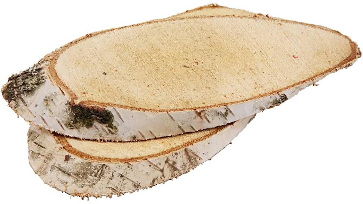 Houten schijven, circa 15x9 cm, 7 stuks