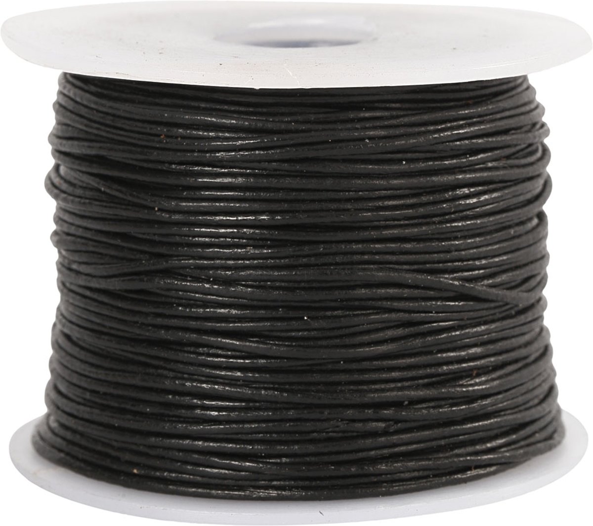 Leer ,  1 mm, zwart, 50 m