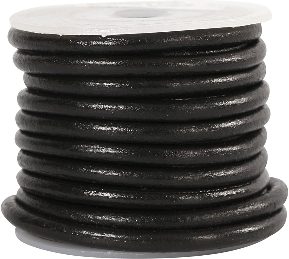 Leerkoord,  4 mm, zwart, 5 m