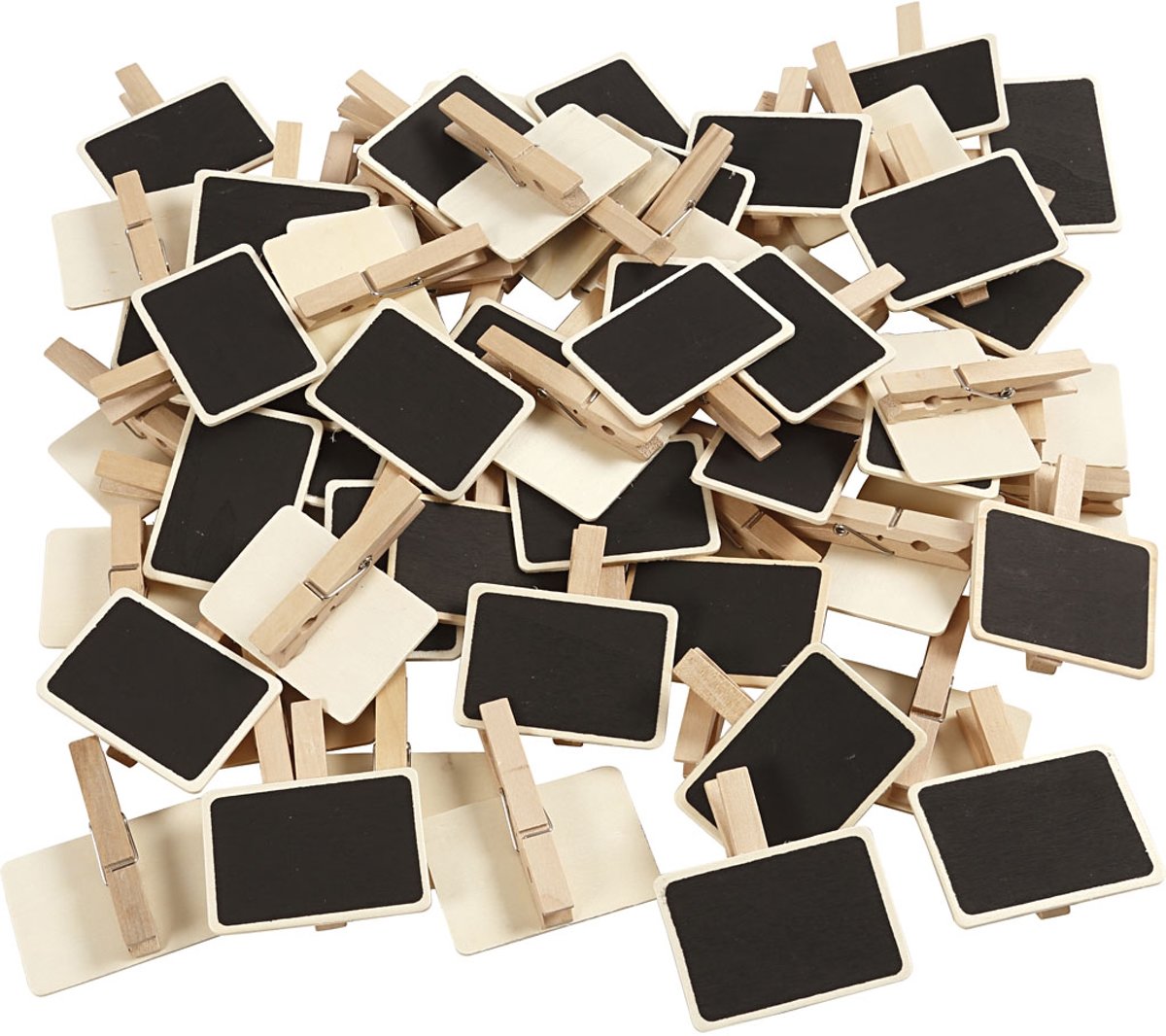 Schoolbord met wasknijpers, afm 6,8x4,7 cm, 100 stuks