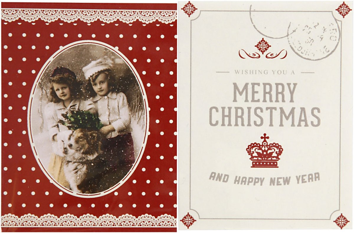 Vilt decoratie, afm 6,5x8,5 cm, Copenhagen, 4 assorti