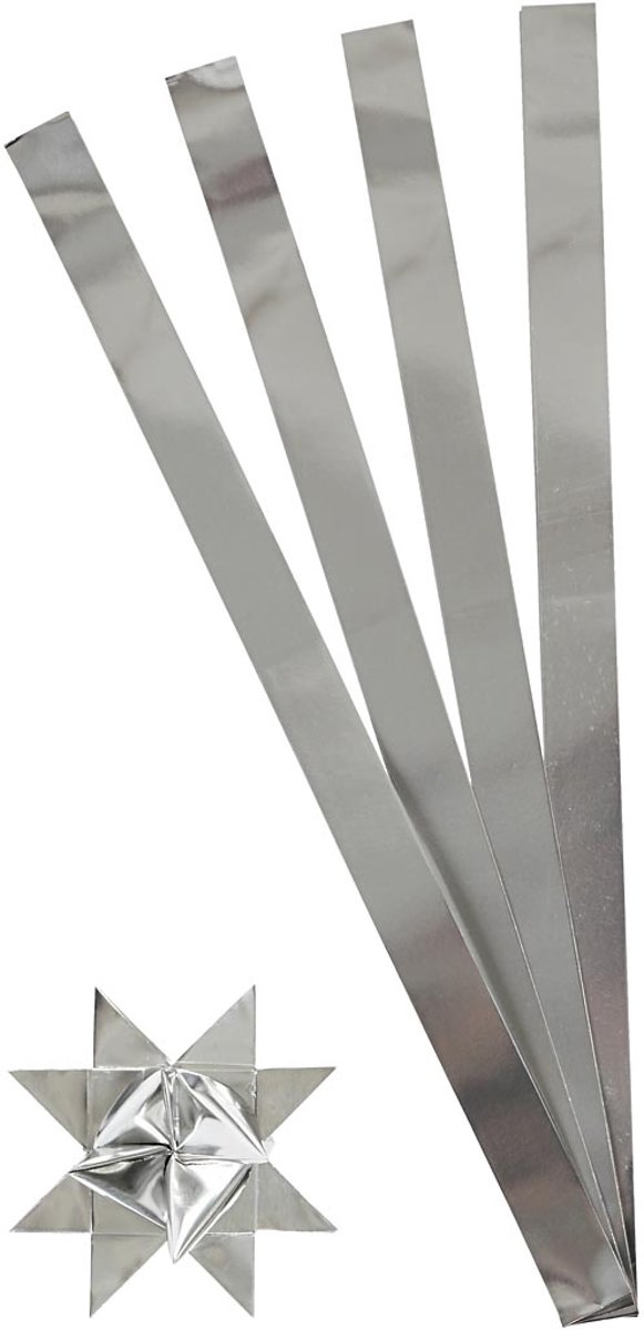 Vlechtstroken, b: 25 mm, zilver, 100 stuks