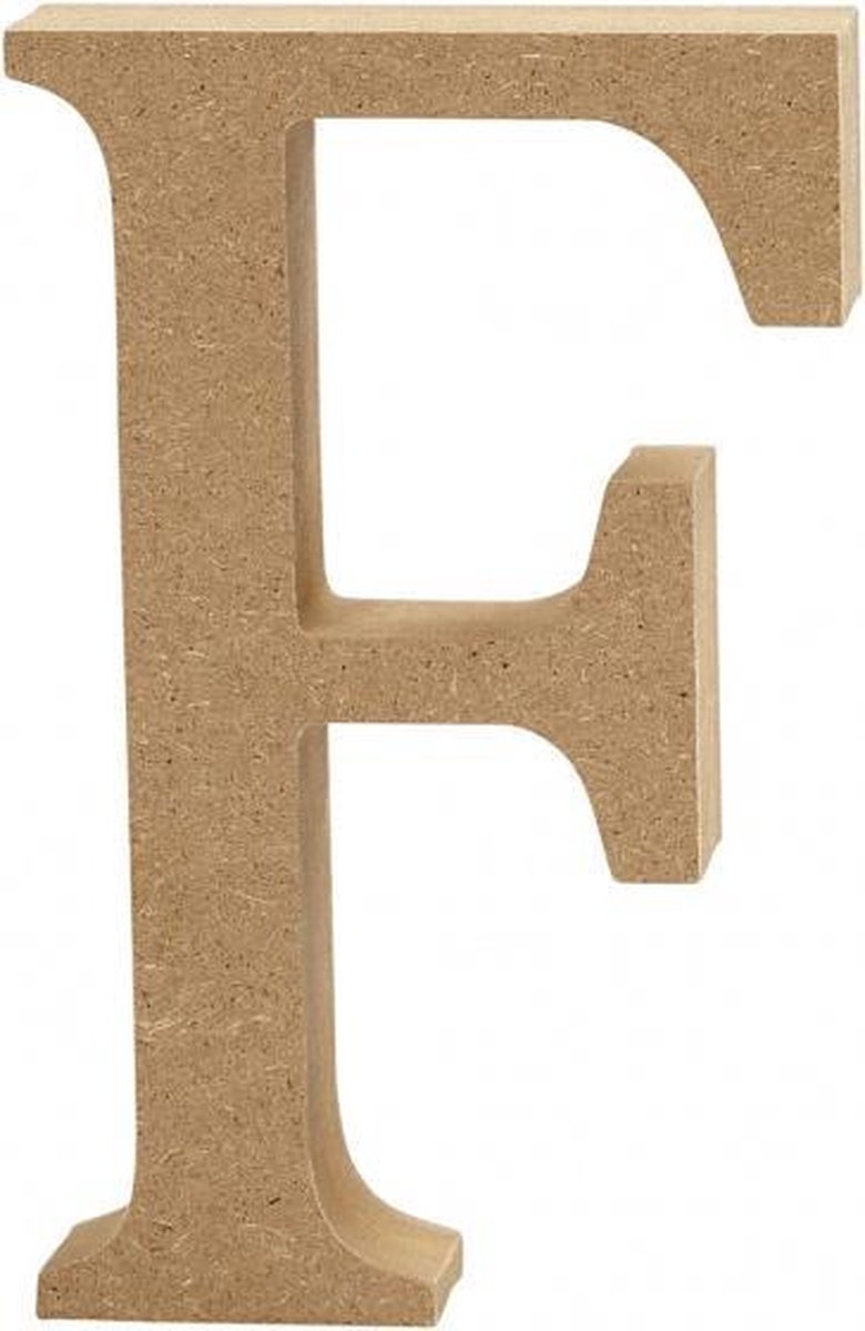 houten letter F 8 cm