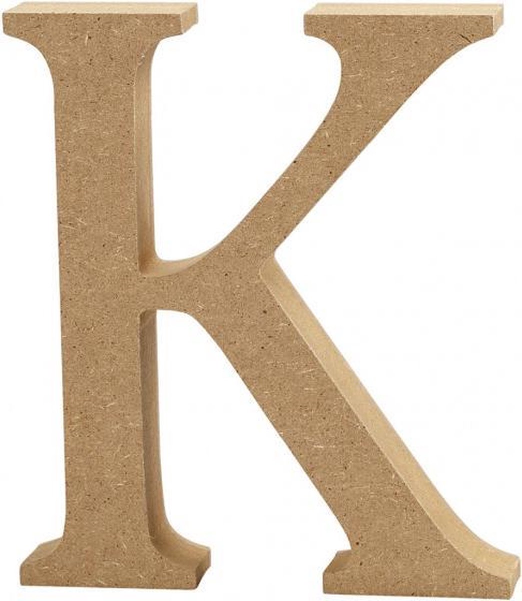 houten letter K 8 cm