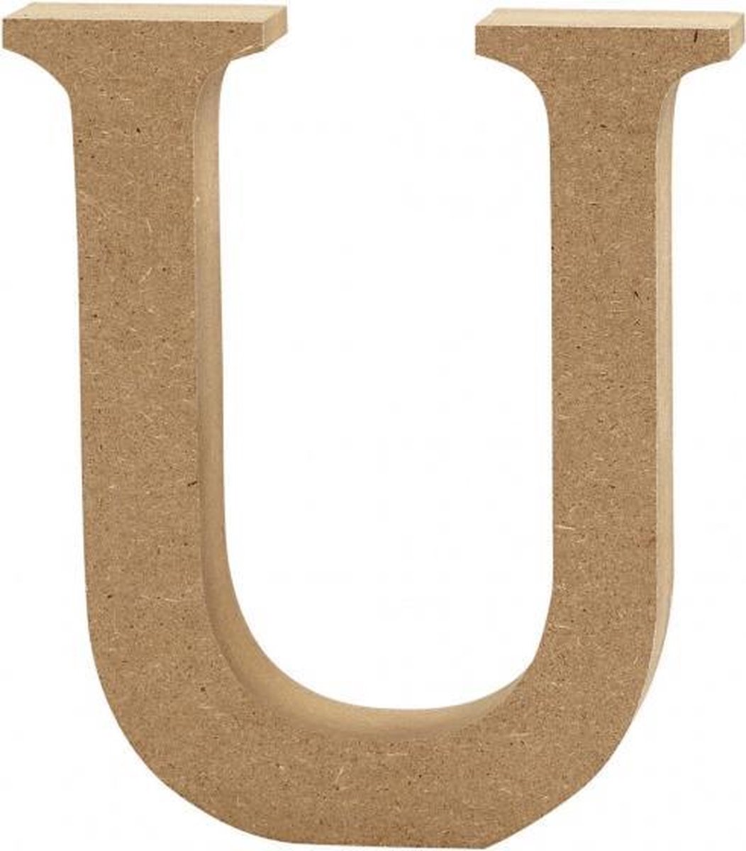 houten letter U 8 cm